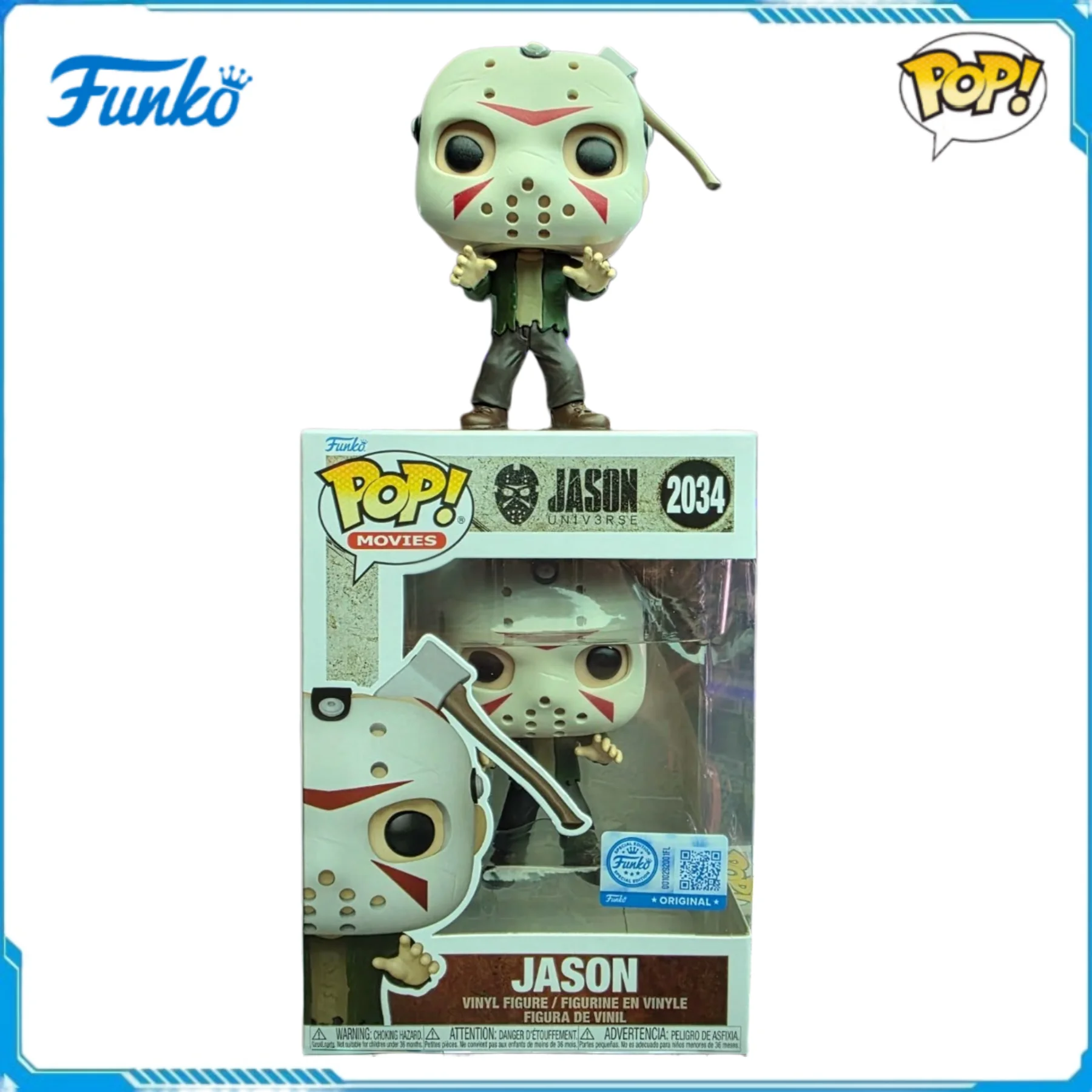 Funko Pop Friday the 13th Jason Axe in Head Vinyl Figure 2034 Officially Licensed Collectible Desktop Decor Limited Edition Gift