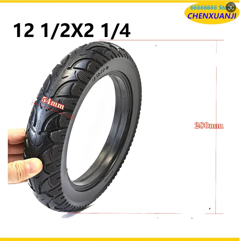 12 1/2X2 1/4 Solid Tire 12 1/2*2 1/4 12 Inch Tyre for Electric Vehicle Electric Scooter E-bike Non- Inflatable Explosion-proof