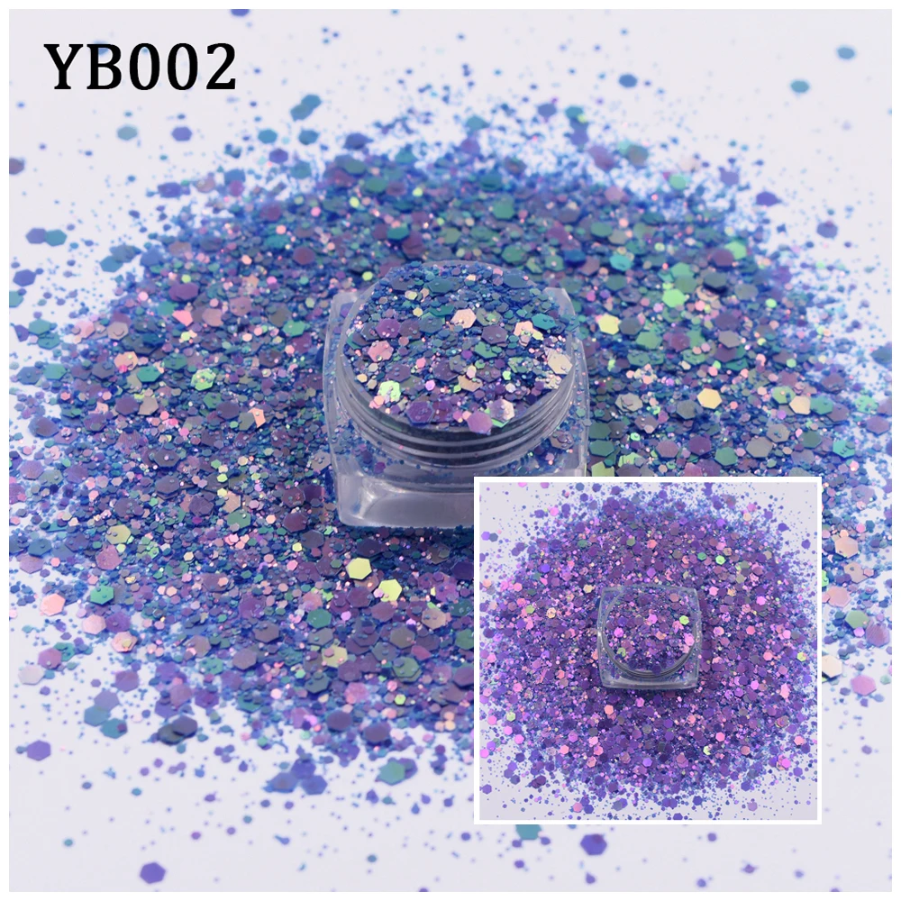 10 g/borsa Bulk Matte Crystal Purple Resin Glitter per bicchieri Glitter Nail Art decorazioni forniture accessori