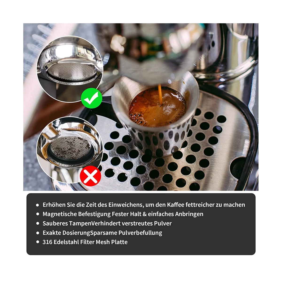 51 مللي متر القهوة الجرعات الدائري ، الألومنيوم القهوة الجرعات الدائري مع الشاشة ، الفولاذ المقاوم للصدأ اسبريسو غربال ل Portafilter