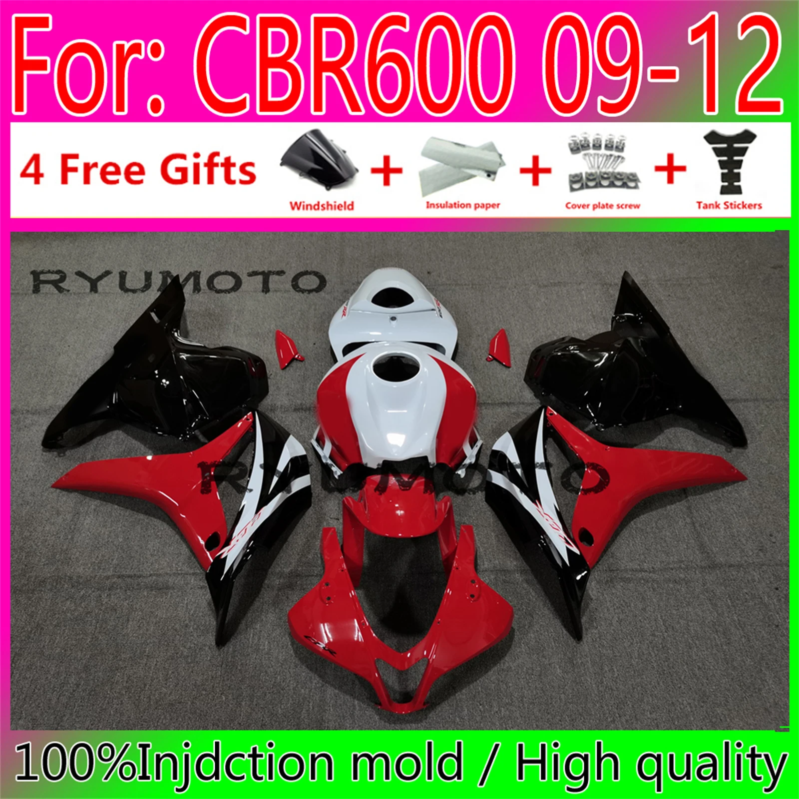 

New ABS Motorcycle Fairings Fit For HONDA CBR600RR F5 2009 2010 2011 2012 CBR600 RR CBR 600RR 09 10 11 12 fairing