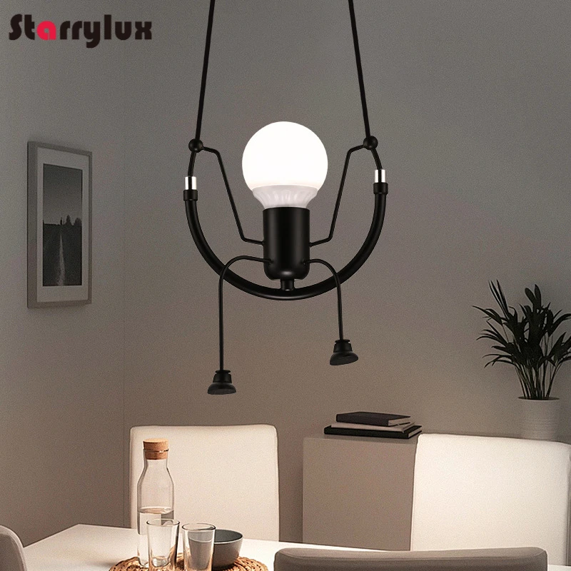 

Creative Swing Figure Pendant Light New Design Dining Room Bedroom Hallway Chandelier
