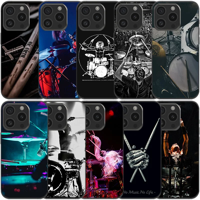 Drum Drummer Music Dj Clear Phone Case For Apple iPhone 12 13 Mini 11 14 15 16 Pro Max Cover XS MAX XR Soft