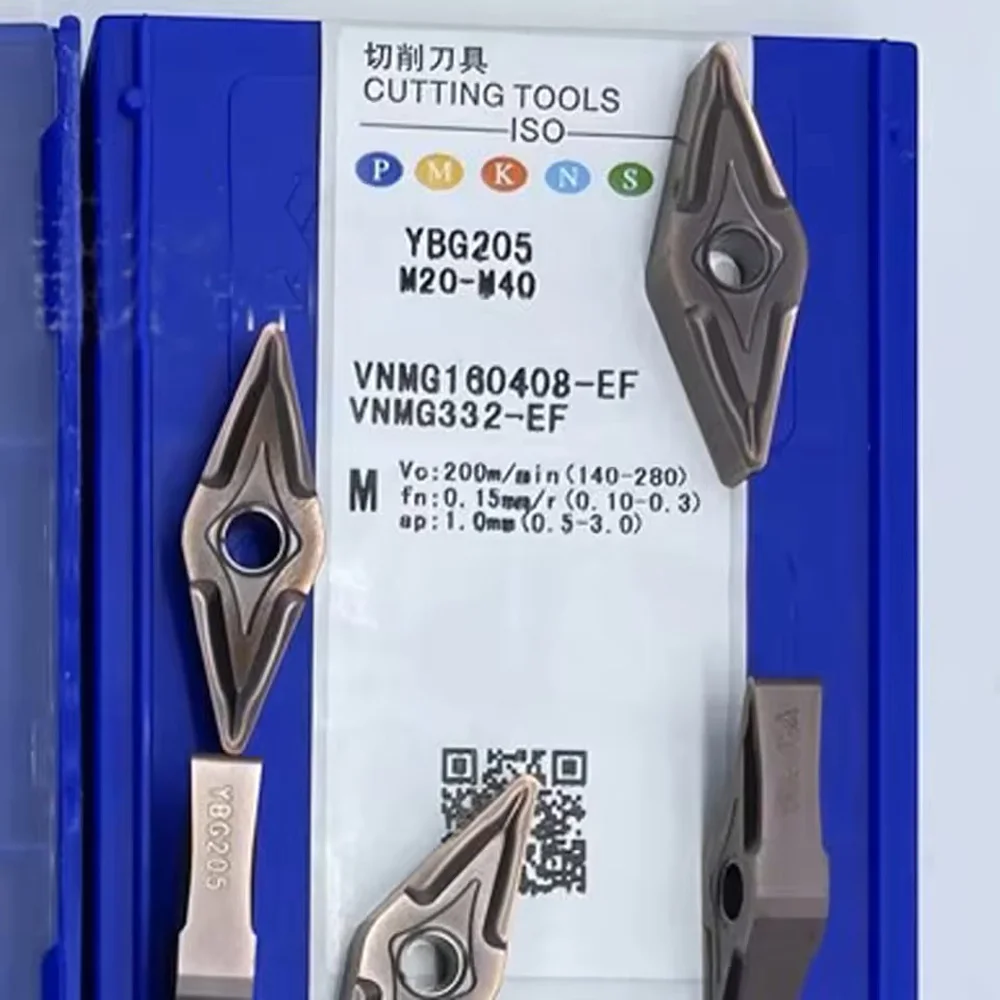 Original Turning Tool CNC Cutter VNMG160412-EF VNMG160408-EF VNMG160404-EF YBG205 Fine Finishing Carbide Inserts Stainless Steel