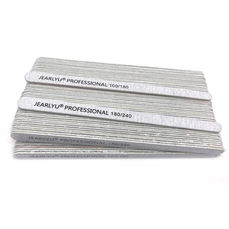 100/200pcs Wooden Nail File 100/180/240 Grey Sandpaper Buffer Professional Files Pedicure Manicure Polishing Tools Wholesale