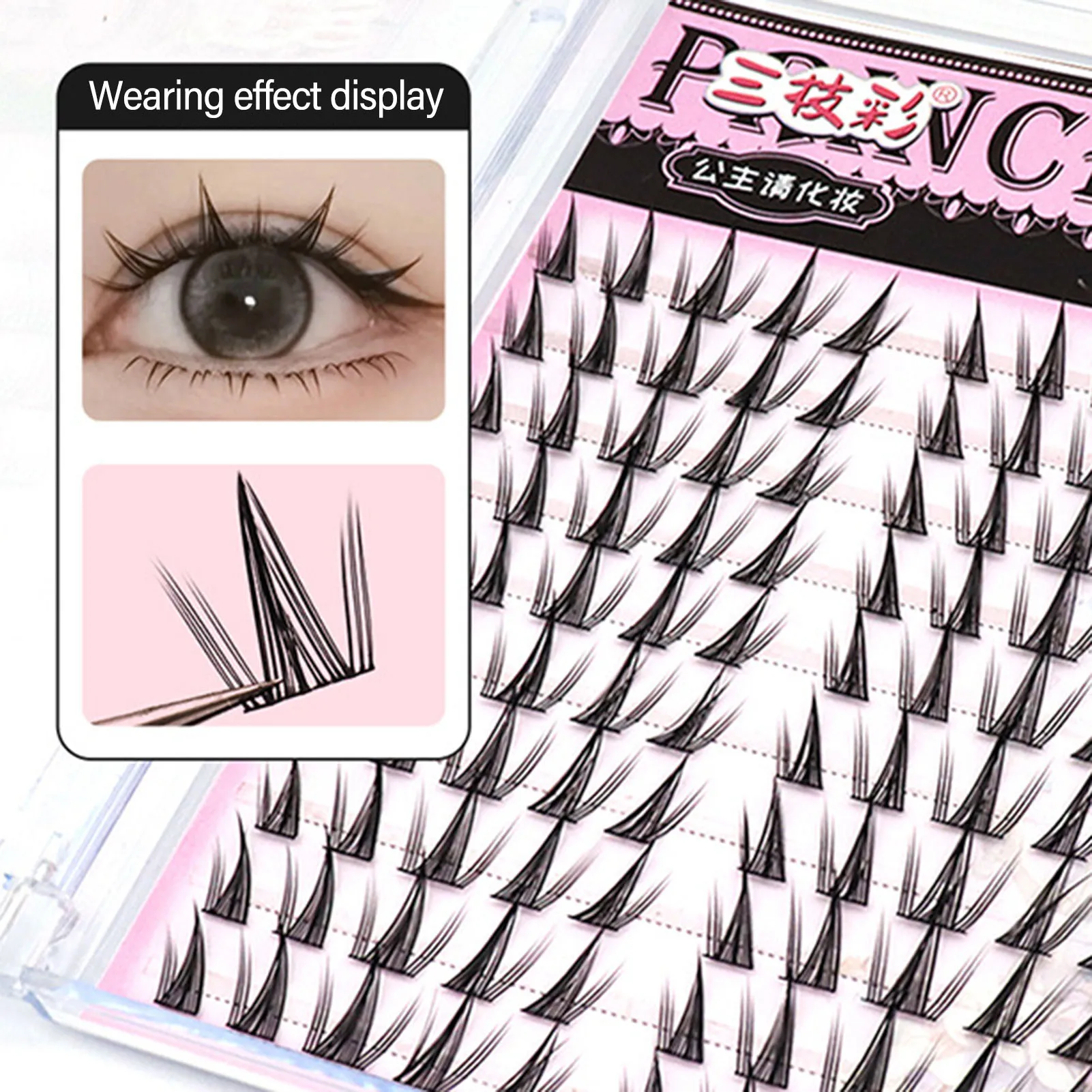 

10 Rows Manga Eye A Shaped False Eyelashes Wet Lashes Thick Manhua Spiked Eyelashes Naturally Soft Douyin Makeup Lash Extension