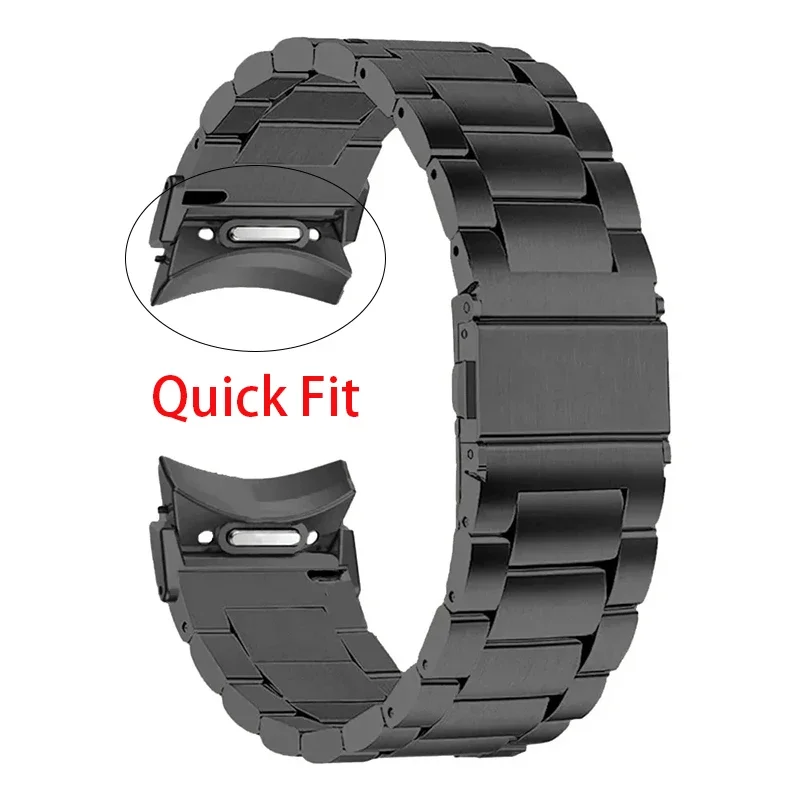 สําหรับ Samsung Galaxy Watch 7 6 4 5 44 มม.40 มม.สแตนเลสสตีลสําหรับ watch6 classic 47/43 มม.Quick fit ไม่มีช่องว่างสร้อยข้อมือ