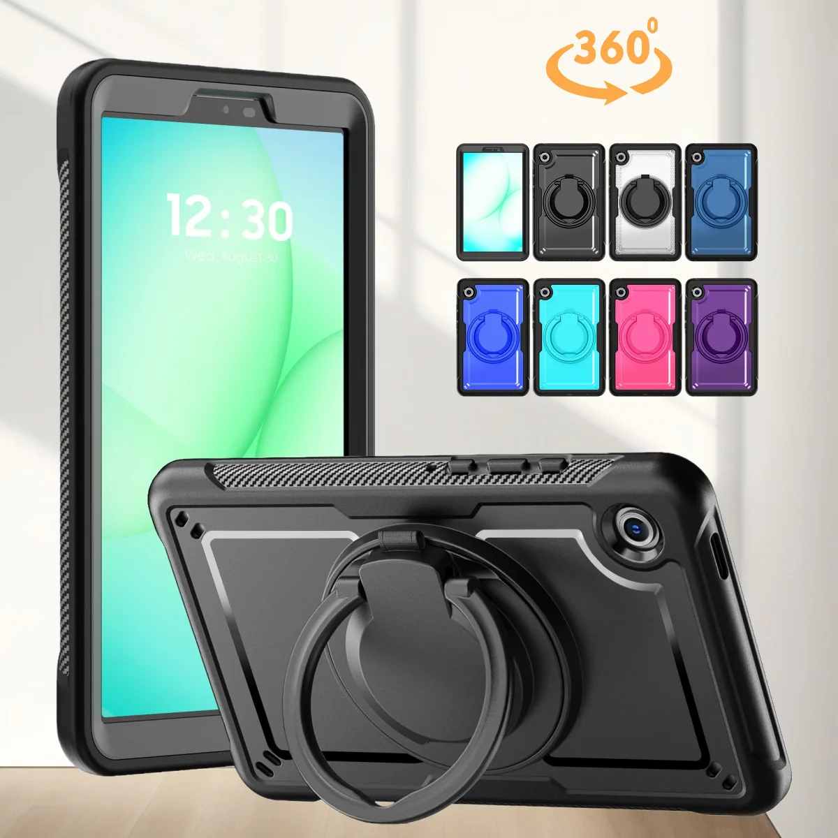 

Защитный чехол с полным покрытием для планшета Samsung Tab S10 Lite, вращающаяся подставка, умный чехол для Tab A11 Plus A9, противоударный корпус