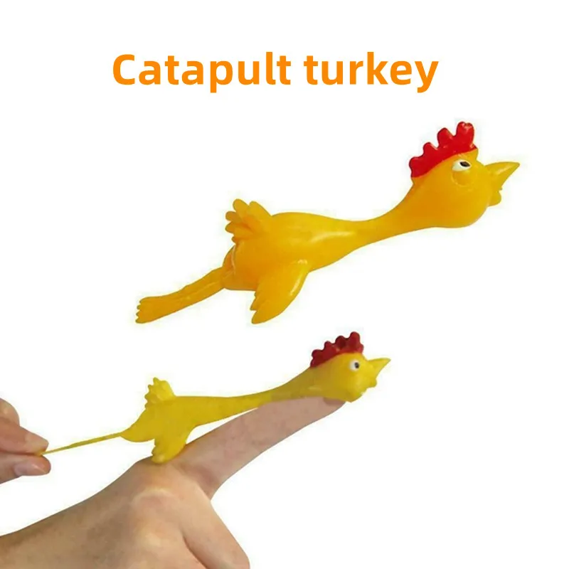 10-30Pcs Fun Soft Plastic Finger Catapult Chicken Game Birthday Party Gift Piñata Filler Back to School Gift Prize Pack Toy