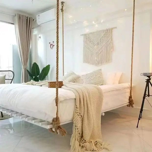Double hammock, indoor bedroom hotel bed and breakfast Chiaki, rocking adult home hanging bed Internet celebrity same iron art