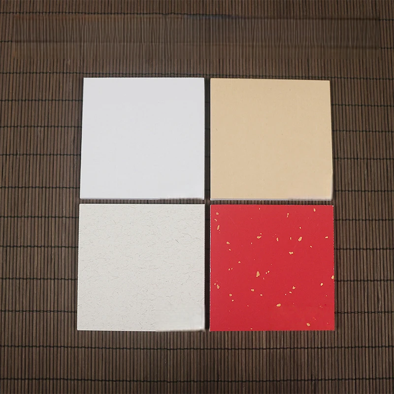 10 قطعة ورقة شوان لوازم الخط الصيني رسم ورق الأرز ورقة الصينية الخام Shikishi مجلس الخط مجموعة الإمدادات