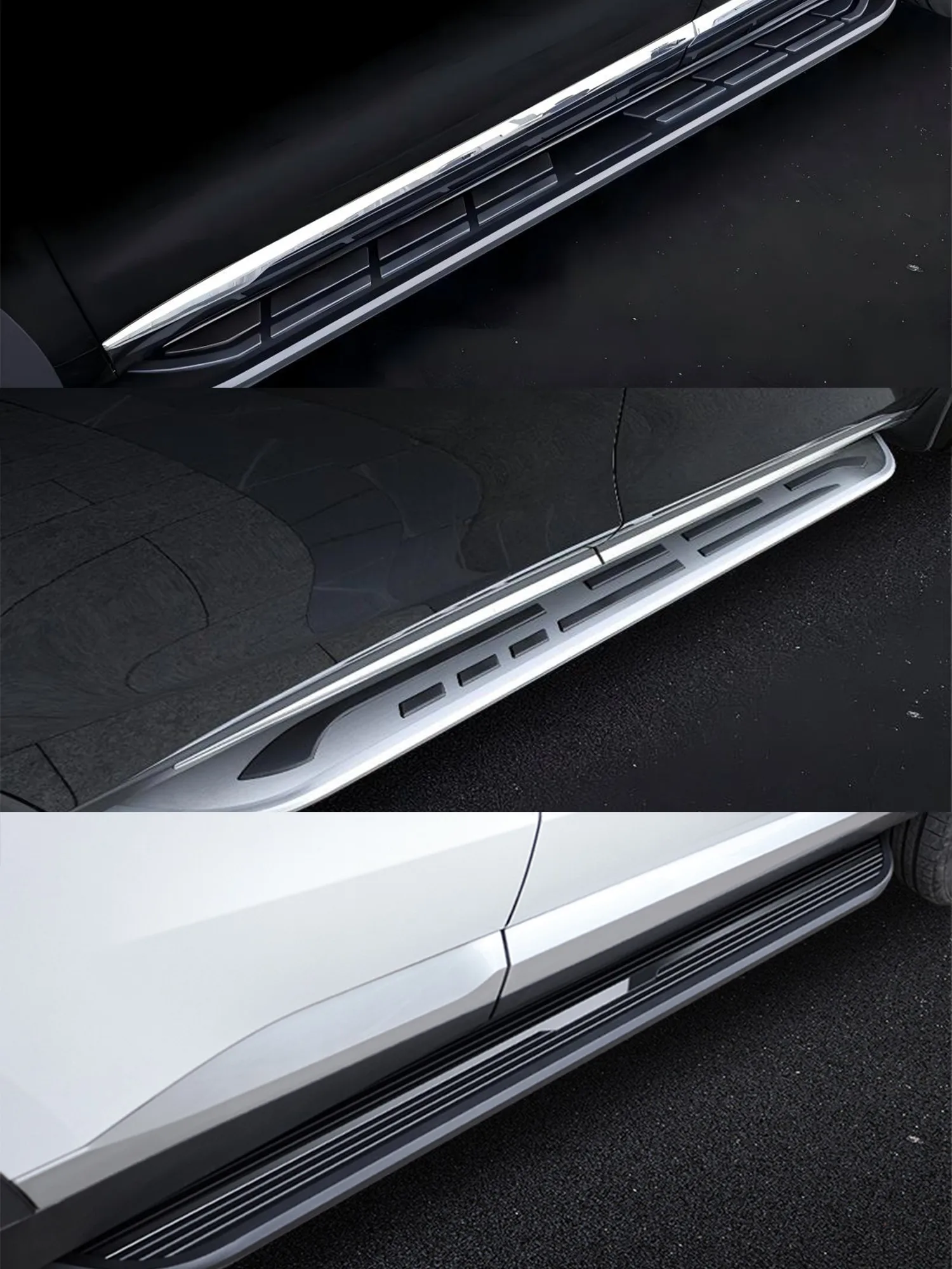 2 قطعة الألومنيوم 5.1 "خطوات جانبية ثابتة واسعة مناسبة لسوبارو XV Crosstrek 2013-2017 تشغيل لوحات Nerf القضبان القضبان لوحات الدواسات #3