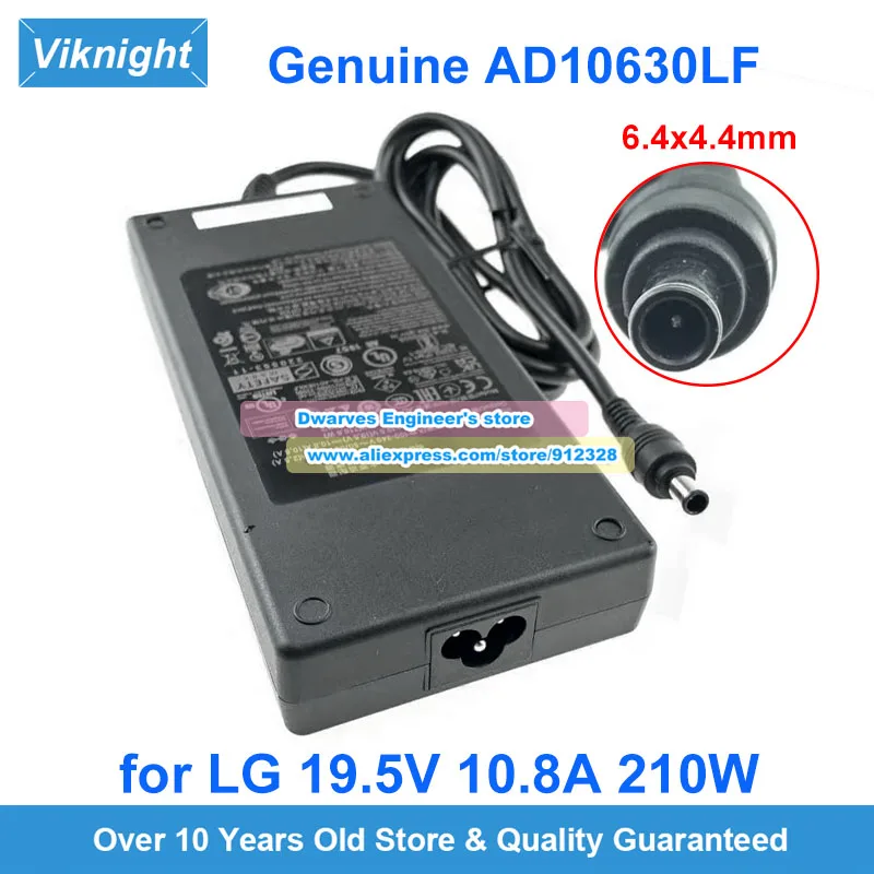 Genuine 210W AD10630LF AC Adapter 19.5V 10.8A Power Adapter for LG 32GQ950 45GR95QE MONITOR Laptop Charger 6.5x4.4mm