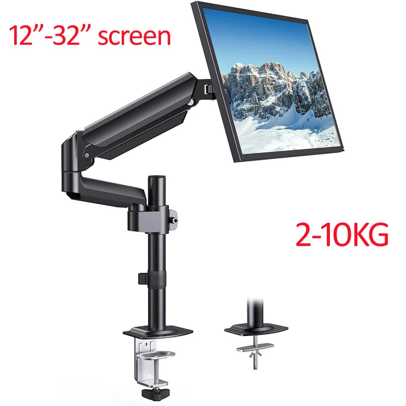 

Настольная подставка для монитора D-MOUNT D100 14-32 дюйма с креплением на стол, длинным кронштейном, полным поворотом, стальная, VESA 100x100