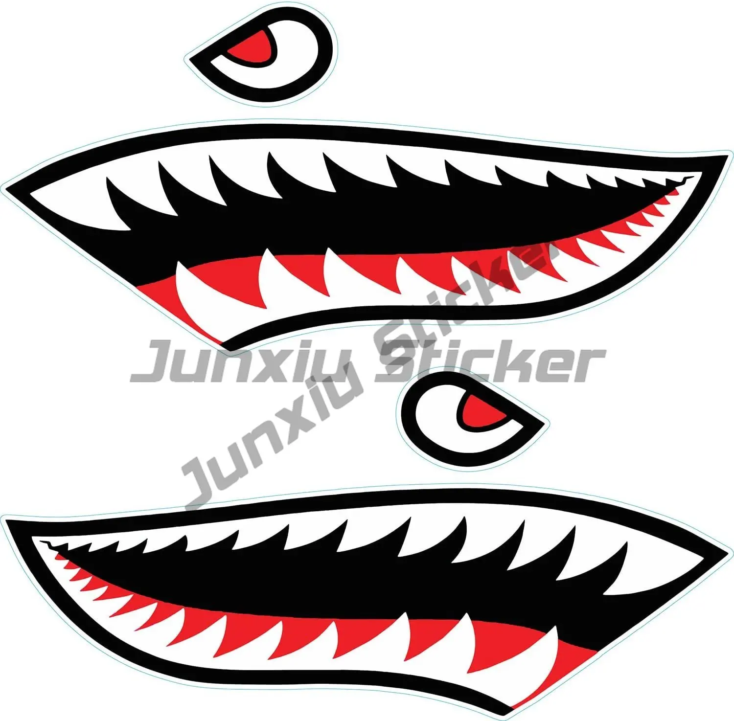 Shark Mouth Teeth Car Decoration Decal Vinyl Racing Helmet Stickers Anime Graffiti for JDM SUV RV Decor