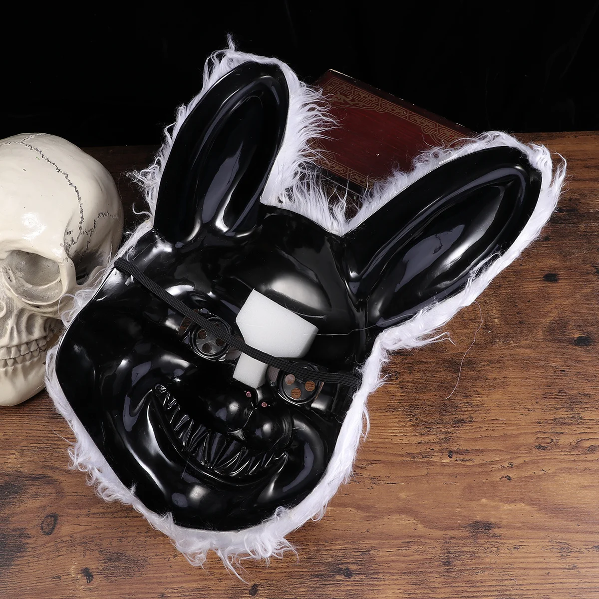 قناع أرنب مخيف عالي الجودة مريح مناسب لمعظم قناع حفلات الهالوين التنكرية الليلية #3