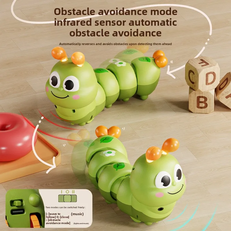 Electric Crawling Caterpillar Toy Wiggling Snake Sensory Induction Early Learning Educational Baby Toy Gift For Boys Girls Kids