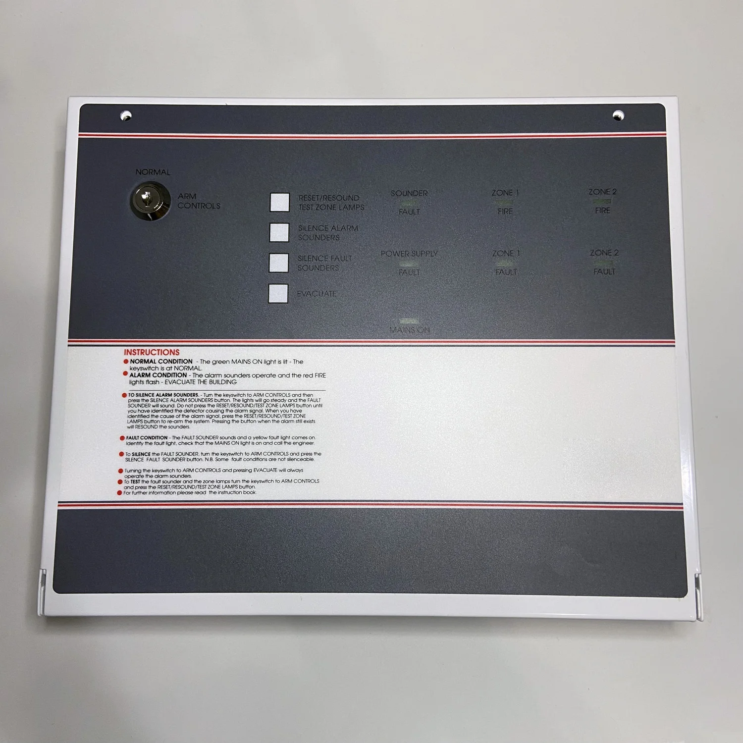 

2 Zone Conventional Fire Alarm Control Panel Support Smoke Detector and Over Heat Sensor Emergency Call Point Button