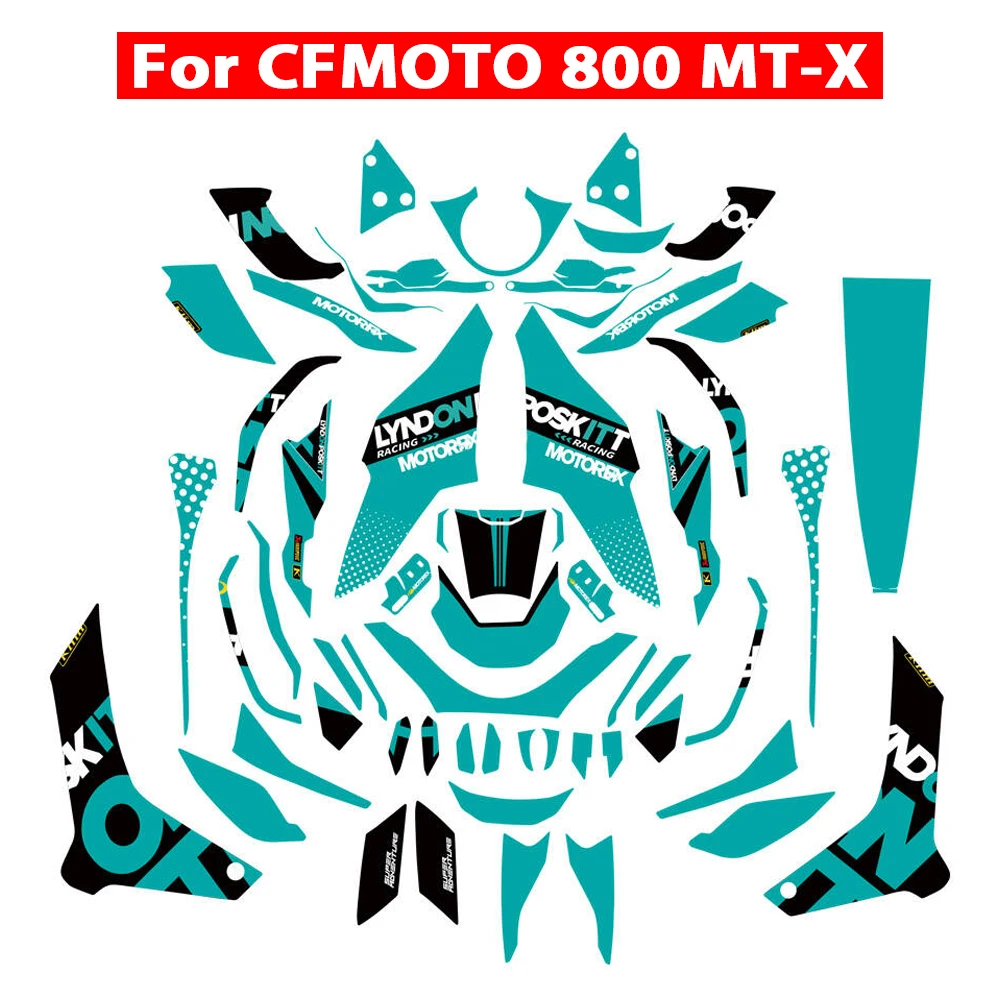 

800MTX New Motorcycle Accessories Full Body Floral Waterproof Sticker Decoration Decals Pattern For CFMOTO 800MT-X 800 MT X