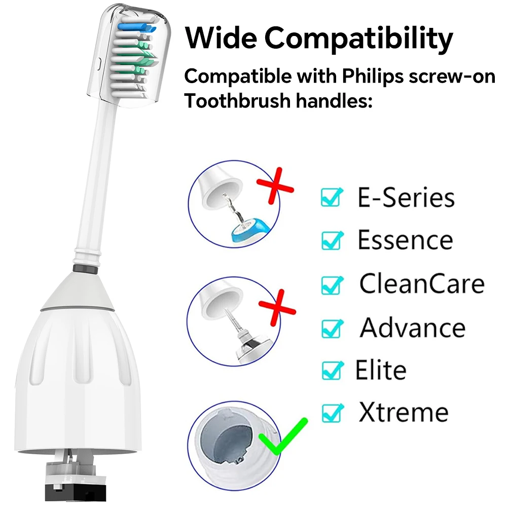 Replacement Toothbrush Heads Compatible with Philips Sonicare Screw-on E Series Electric Brush Head Xtreme Essence Elite Advance