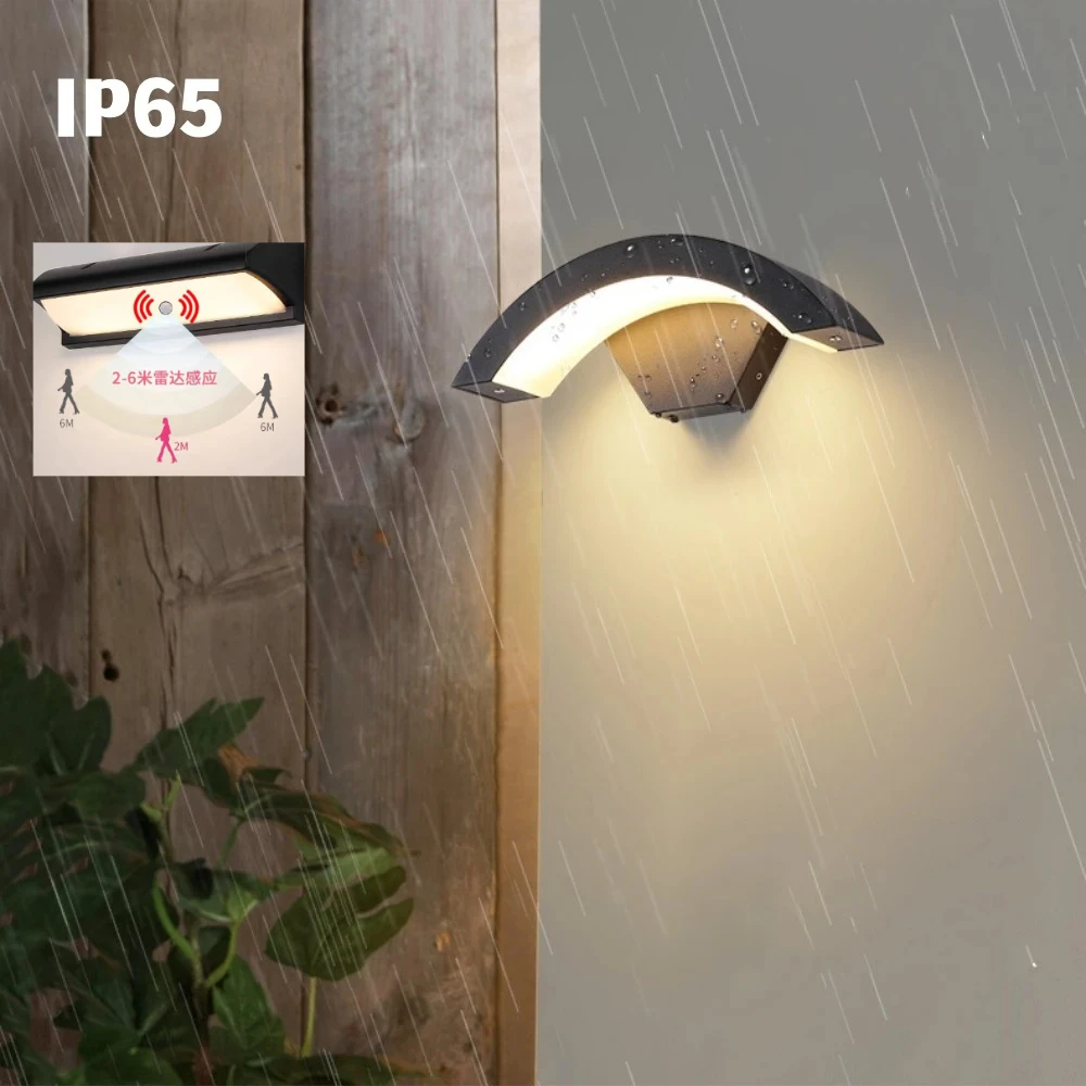 

Smart Sensing Outdoor Wall Lamp Dimmable IP65 Lighting 18W White Warm Home Street Porch LED Lights