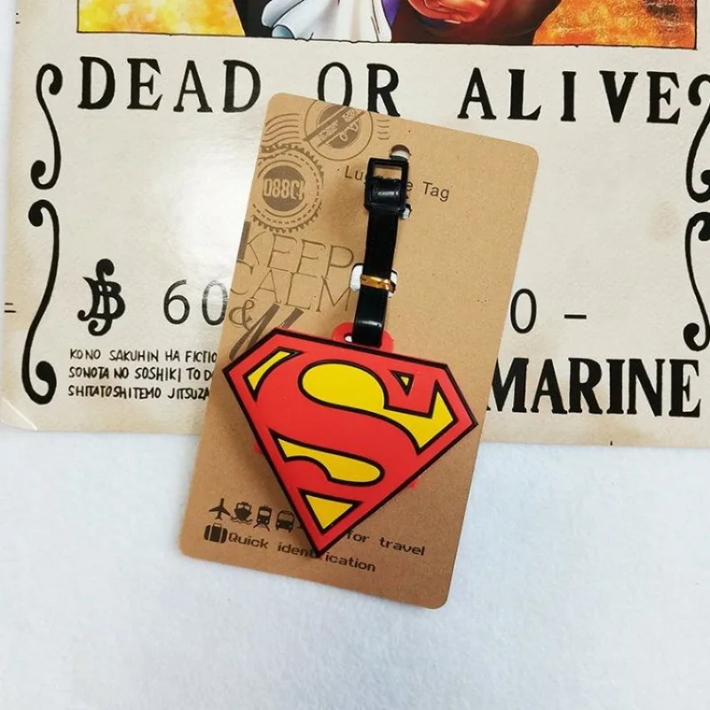 سوبرمان باتمان الأفلام الطرفية الإبداعية شخصية مقاوم للماء الأمتعة تسجيل الوصول العلامة مكافحة فقدان سيليكون تحديد اللوحة