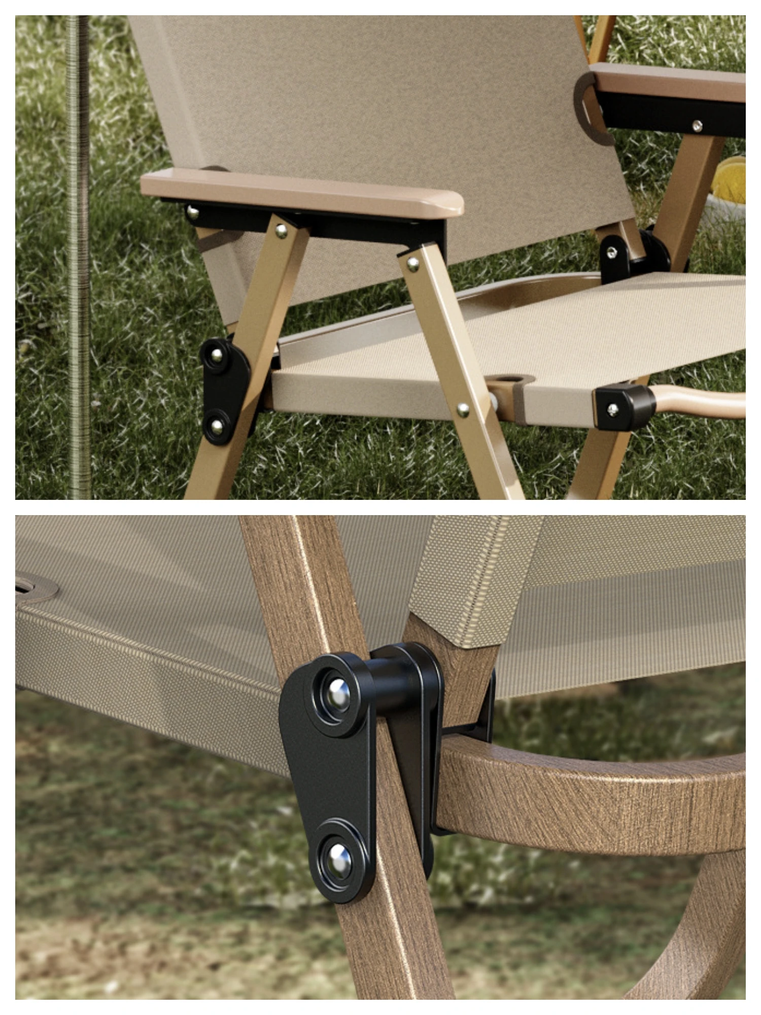 Outdoor Camping Folding Free-installation Strengthening Kermit Chair Portable Picnic Fishing Beach Wooden Backpack Chair