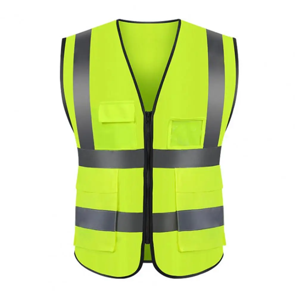 

High Visibility Reflective Vest Jacket Safety Protective Vest for Outdoor Night Work Security Sleeveless Construction Workwear