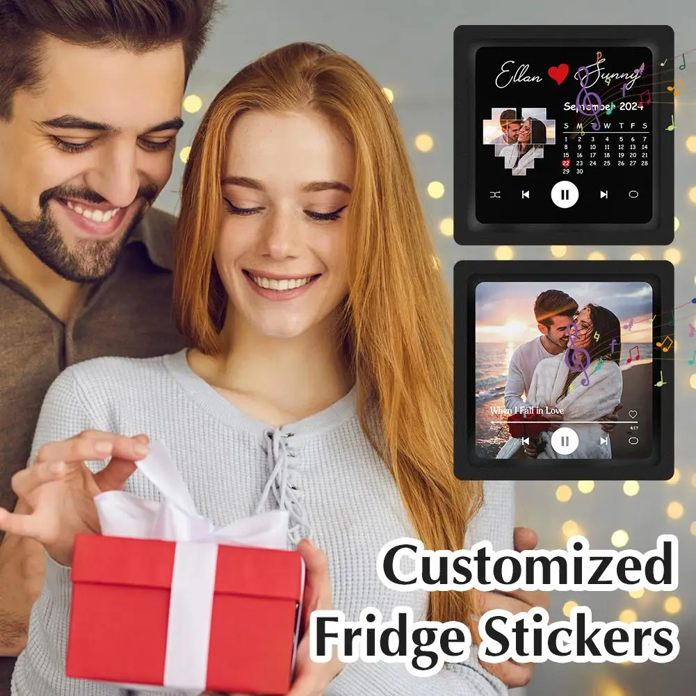 Customized Fridge Magnet Custom Song Refrigerator Magnet Personalized Spotify Music Album Cover Magnetic Stickers Gifts