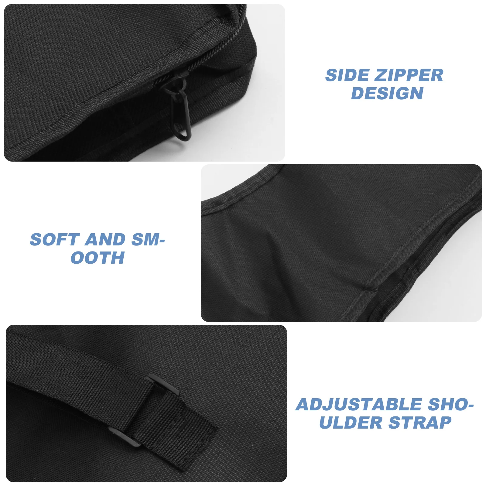 حقيبة الغيتار الشعبي 41 بوصة حقيبة الحفلة السوداء مقاوم للماء 600d أكسفورد القماش حمل مع جيب صغير حقيبة الغيتار الشعبي #5