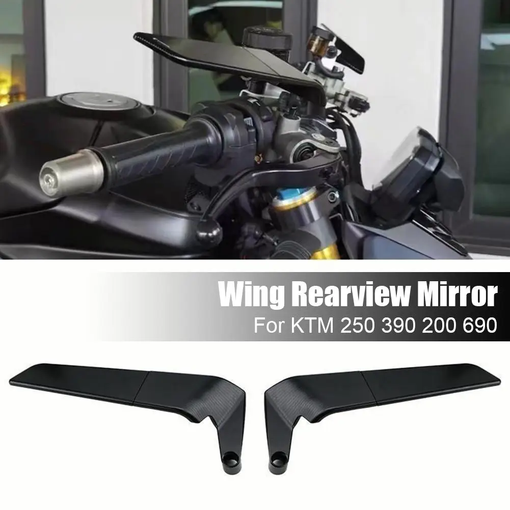 Universal Motorcycle Mirror Wind Wing Side Rearview Reversing Mirror for KAWASAKI Z750 NINJA250 R6 FZ6