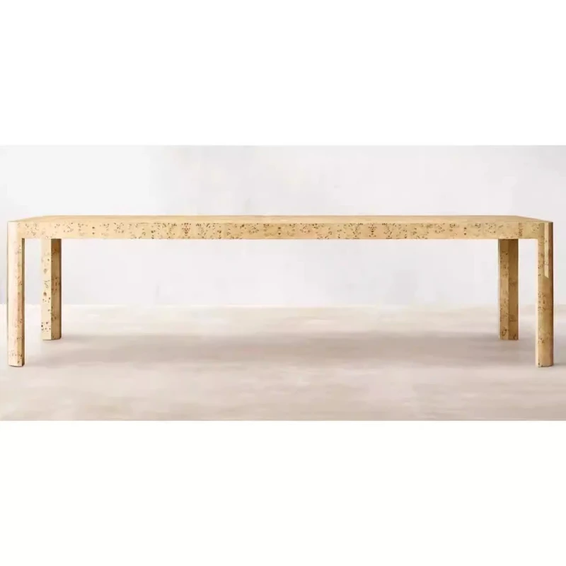 American tree bark craft dining table rectangular dining table French rectangular dining table conference table