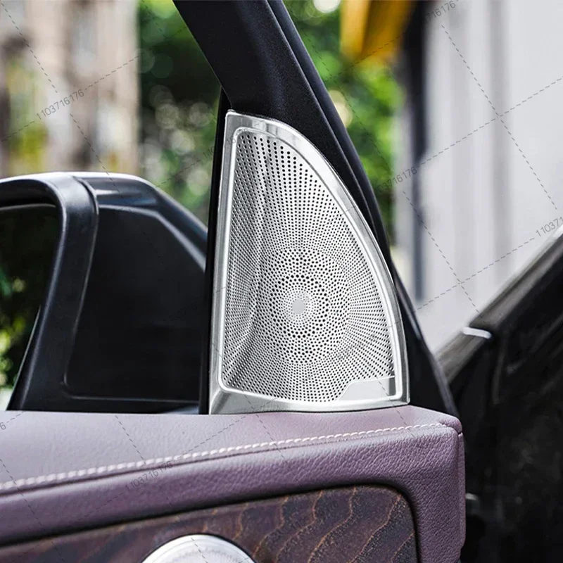 Car Styling Car Audio Speaker Car Door Loudspeaker Trim Cover Sticker For Mercedes Benz C E Class GLC W205 X253 W213 Accessories view 5
