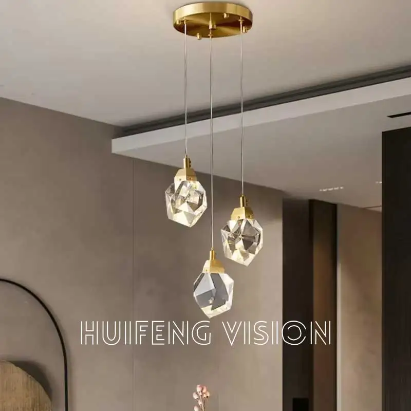 

Postmodern LED Gold drops crystal Chandelier Light,Dining room Home-appliance Staircase Lustre Pendent Lamp Luminaire Decor