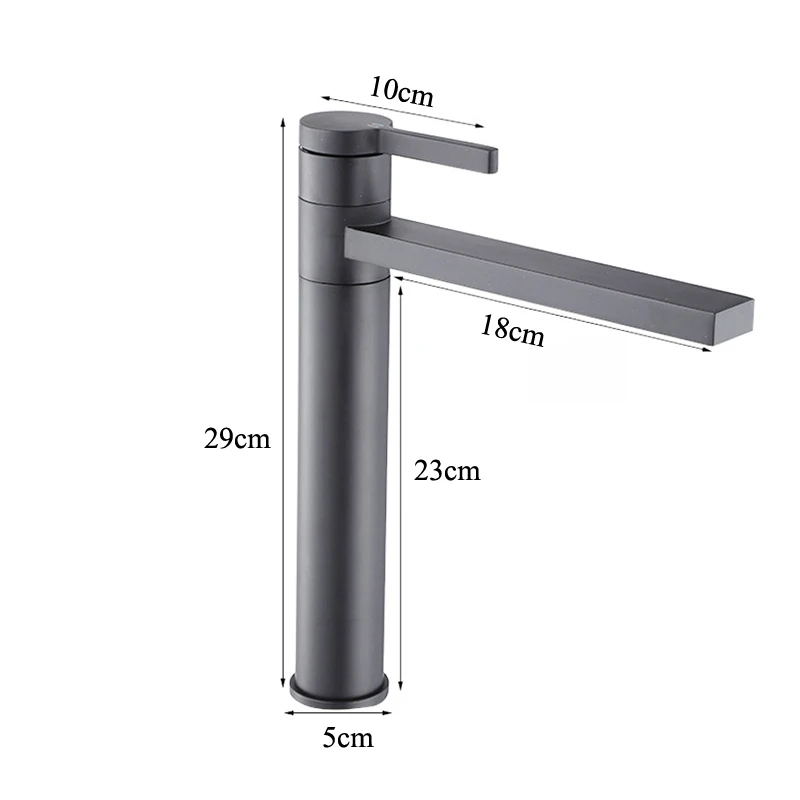 Bathroom Basin Faucet 360°Swivel Spout Vessel Sink Mixer Taps Single Handle Deck Mounted Washbasin Faucet  Hot Cold Water Taps