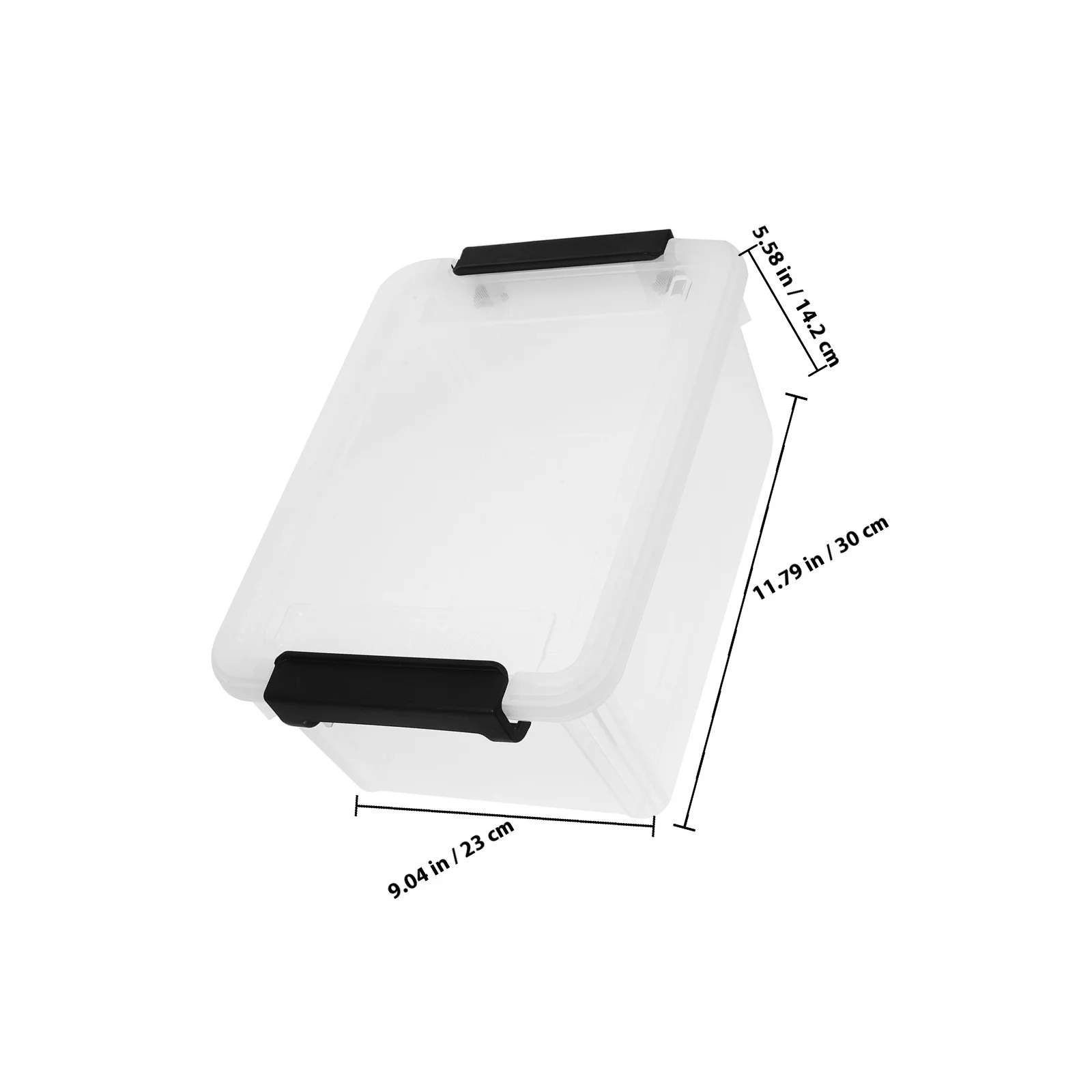 صندوق تخزين منظم الملفات المكتبي سعة 7 لتر، صندوق مستندات شفاف للاستخدام المكتبي، صندوق تخزين الملفات البلاستيكية الشفافة مع غطاء محكم الغلق