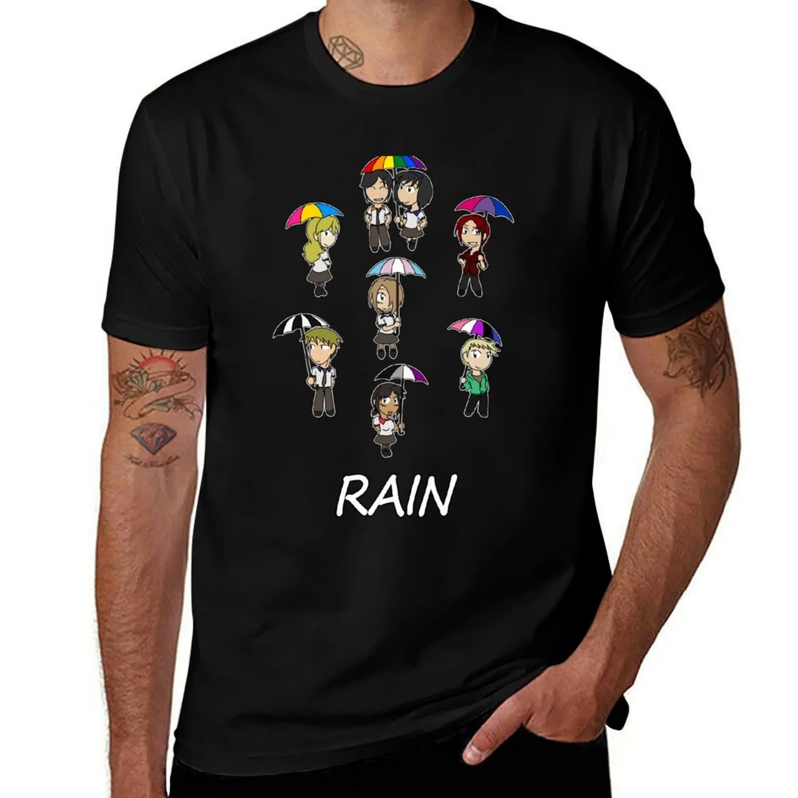 RAIN - Chibi Cast T-Shirt Casual Loose Daily Wear T-Shirt