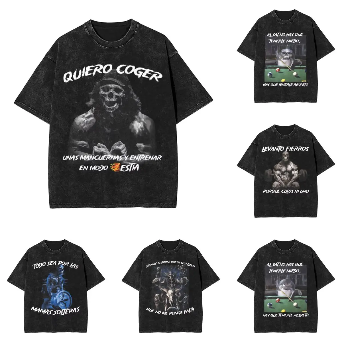 

Quiero Coger Unas Mancuaernas Y Entrenar En Modo Bestia Skeleton T-Shirt Basic T Shirts 2024 Casual Harajuku Tshirt Man Clothing