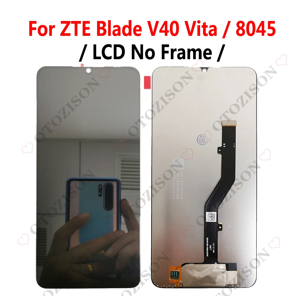 LCD With Frame For ZTE Blade V40 Smart V30 Vita V10 V9 V8 V40 Pro Display Screen Touch Digitizer 8045 8030 9030 Replacement