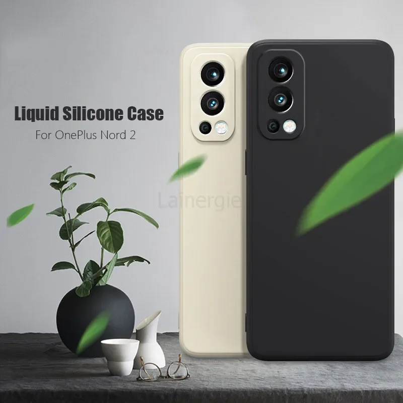 For OnePlus Nord 2 Case Liquid Silicone Soft Camera Protection Cover On For One Plus Nord 2 OnePlus Nord  2 Nord2 5G Phone Case