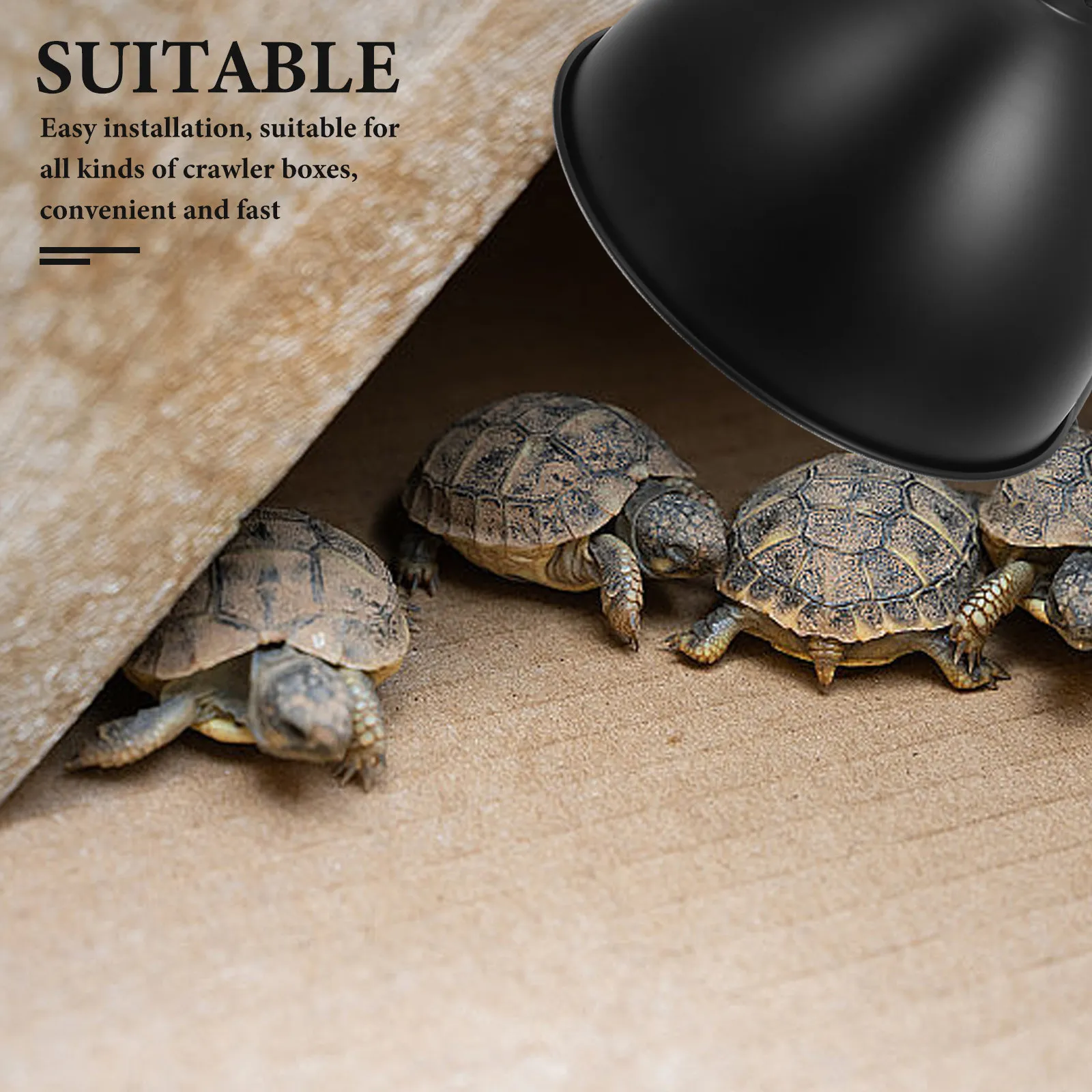 Reptile Lampshade Protector Iron Heat Lamp Shade with Maximized Light Utilization for Lizard Snake Turtle Enclosures Terrarium - view 5
