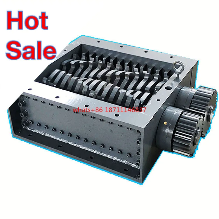 Small Industrial scrap metal copper aluminum cans shredder / double shaft tire home plastic shredder / grass grinding machine