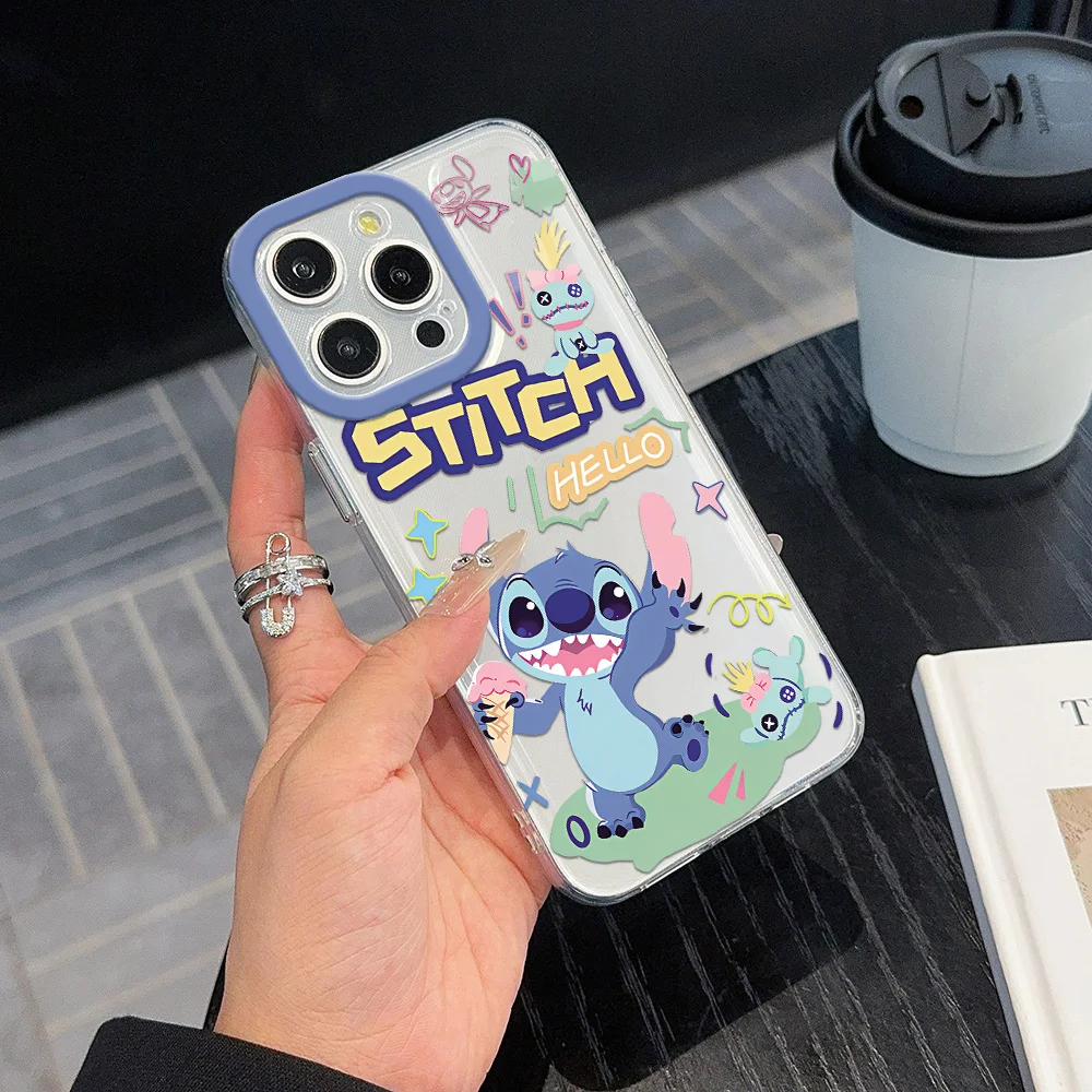 Stitch Clear Space Phone Case for Xiaomi Mi 10 10T 11 11Lite 12 12Lite 12T 13 14 Poco F4 F5 X4 X5 M45 Pro 5G Transparent Cover