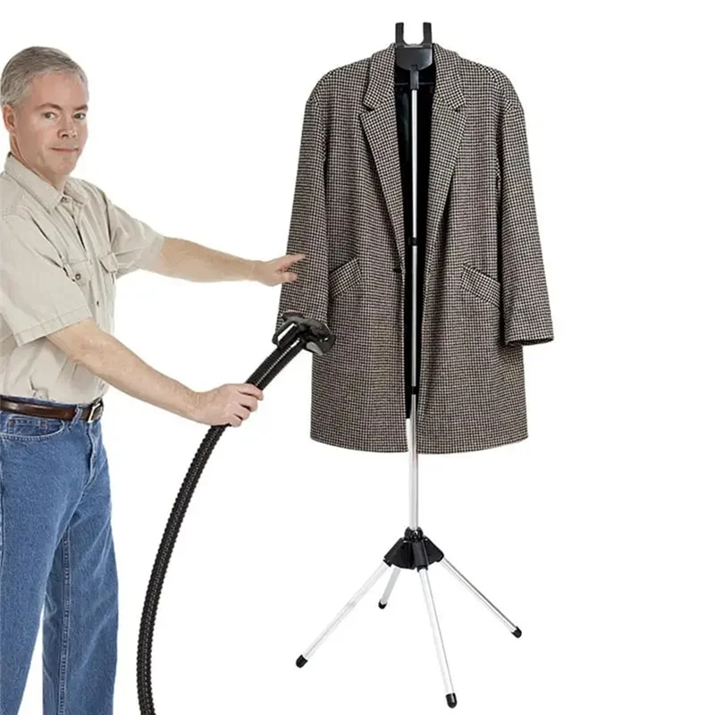 

ABWR-Display Stand Clothes Hanger Garment Foldable Tripod Steamer Rack Cloths Iron Hanging Stand Clothing Drying Rack