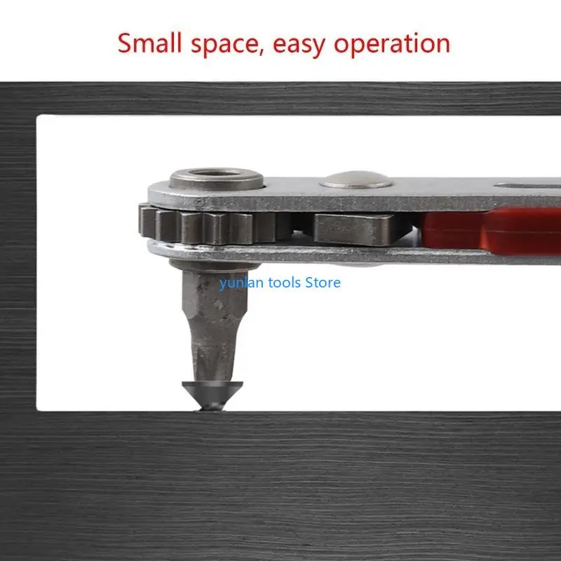 50 Practical Mini Ratchet Wrench Double-Way Pocket Clorde Hexagon Torx Bidirectional Contrôle pour véhicule vélo 1/4 mm)