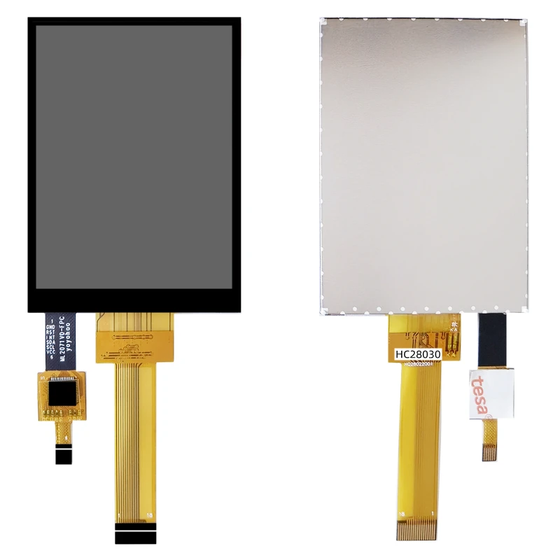 Display LCD TFT da 2,8 pollici Risoluzione 240*320 Interfaccia seriale SPI a 4 fili Schermo capacitivo driver ST7789 18 pin