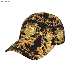 Golf hat men Baseball Cap Sports Golden Baroque Casual Snapback Hat Fashion Outdoor Hip Hop Hats For Men Women Unisex