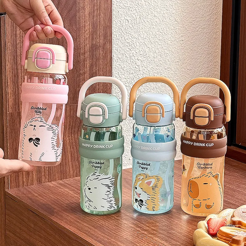 

1PCSKapibala water cup, a large-capacity, high-temperature resistant plastic cup for, is a special double drinking water pot