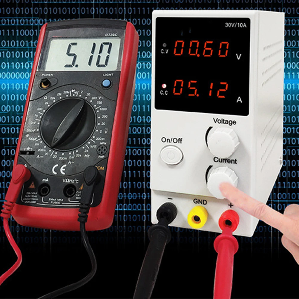 

K3010D 30В 10А Регулируемый импульсный источник питания постоянного тока с трехразрядным дисплеем и многоуровневой системой защиты