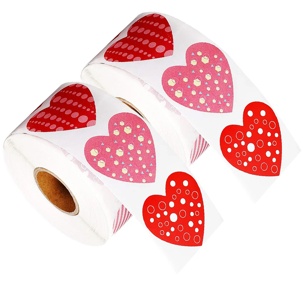 

Heart Stickers for Sealing Valentine Themed Decals for Gifts Cookies Candy Safe Practical Multiple Designs Valentines Stickers